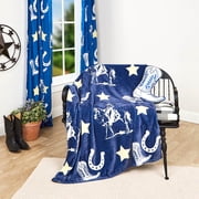 Buckaroo Cowboy 50 x 60 Fleece Plush Throw