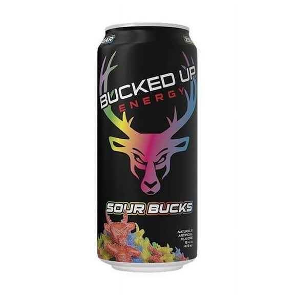 Bucked Up 127437 Sour Bucks Energy Drink - Pack of 12