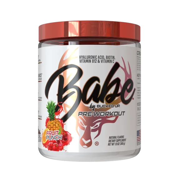 Bucked Up Babe Pre-Workout Powder, Fruit Punch, 30 Servings