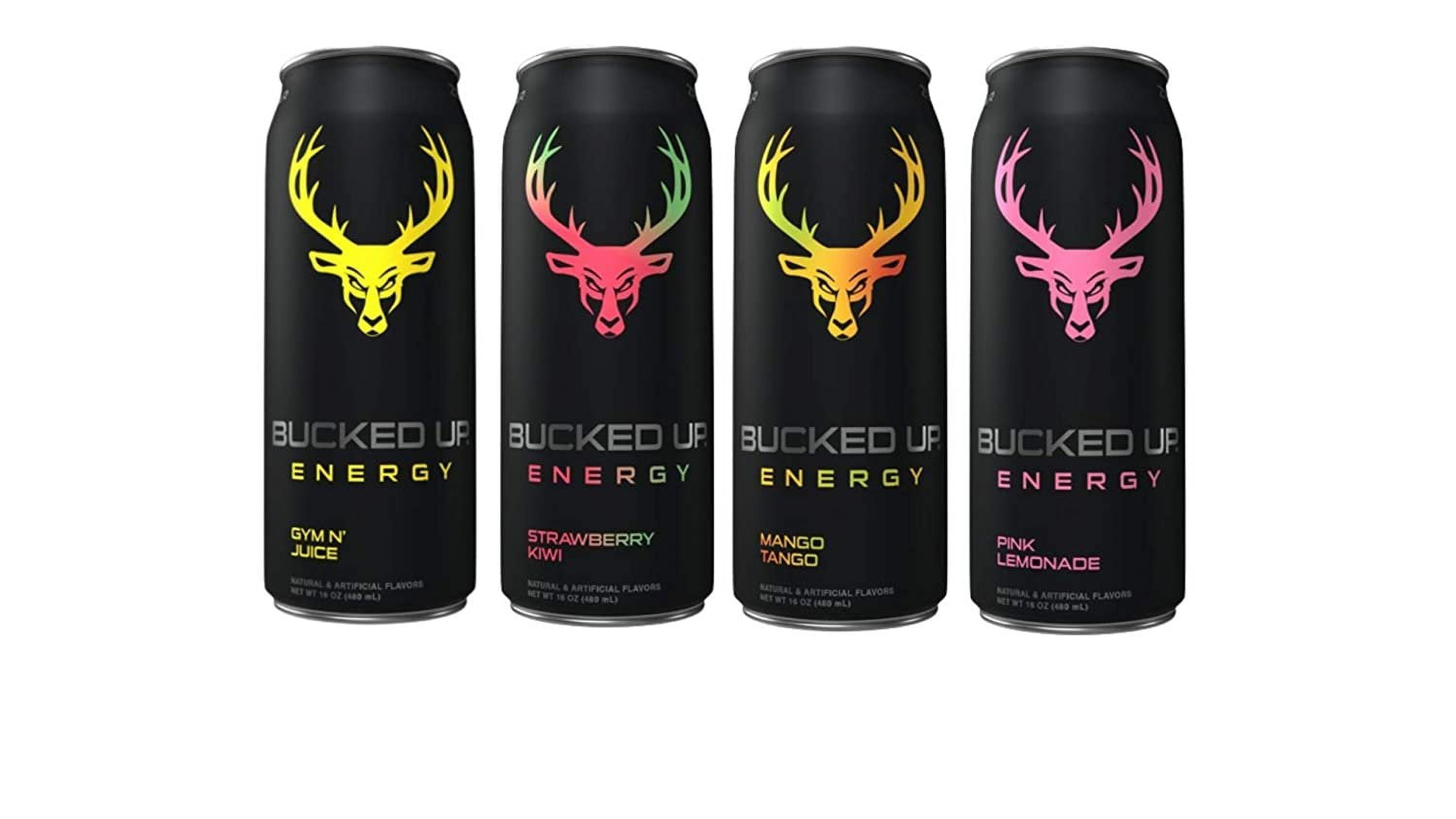 Bucked Up Energy 2021 Flavors Zero Sugar Energy Drinks 16 Ounce Cans ...