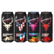Bucked Up Energy Drink 4 Flavor Sampler Pack, 4 Cans, Zero Sugar