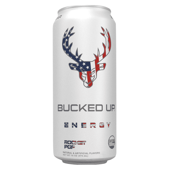Bucked Up Energy Drink, Low Stim, Rocket Pop, 16 fl oz, 100 mg Caffeine