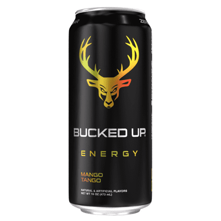 Bucked Up Energy Drink, Mango Tango, 300mg Caffeine, 16 fl oz, 1 Can