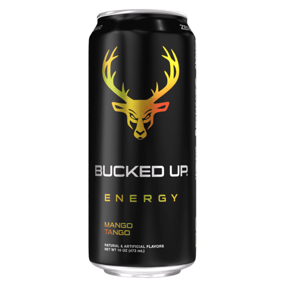 Bucked Up Energy Drink, Mango Tango, 300mg Caffeine, 16 fl oz, 1 Can