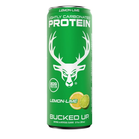 Bucked Up Lightly Carbonated Lemon Lime Protein 12 fl oz