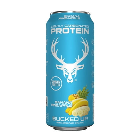 Bucked Up Lightly Carbonated Banana Pineapple Protein 16 fl oz