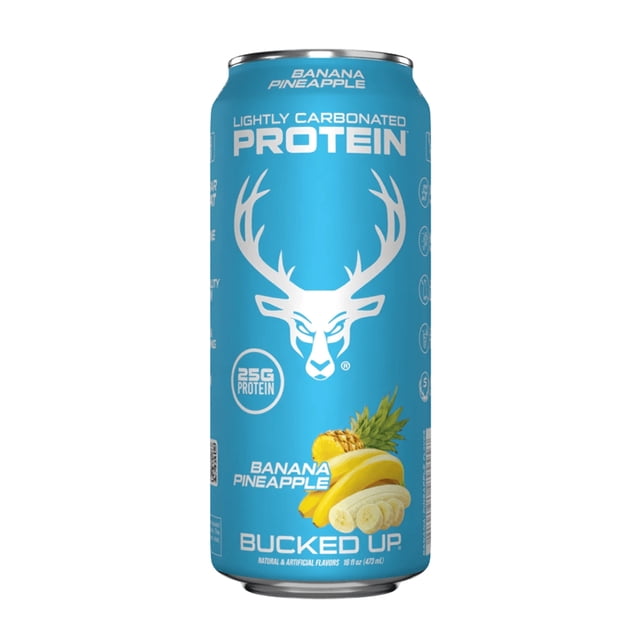 Bucked Up Lightly Carbonated Protein Soda - Green Apple — product image
