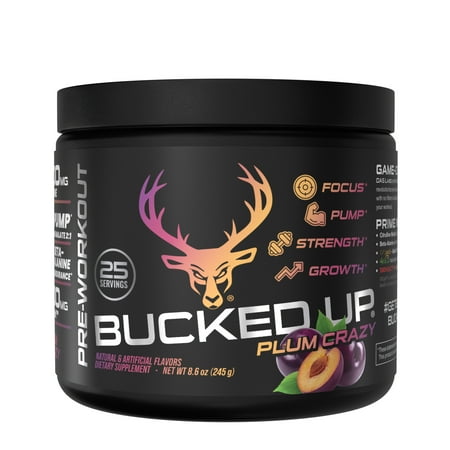 Bucked Up Preworkout Supplement Plum 25 Serve
