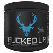 Bucked Up Pre-Workout Powder, Blue Raz, Vitamin B12 & 200mg Caffeine, 25 Servings