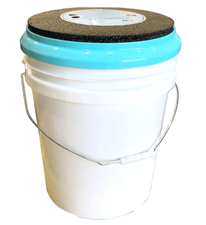 Bucket - 5 Gallon Bucket - Metal Handle with Padded Seat (White ...