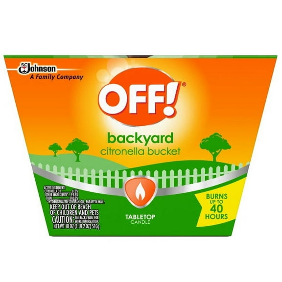 Bucket Backyard Citronella Scented Candle Bucket, Black and Gold, 18 oz, Pack of 4