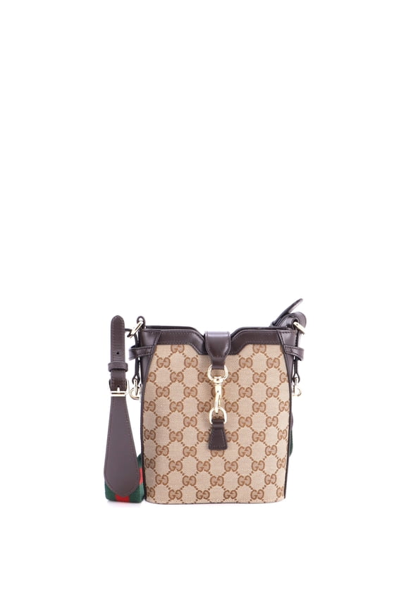 Bucket Bag GG Canvas with Leather Mini By Rebag