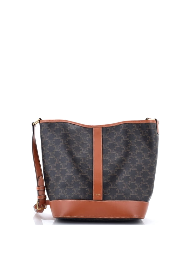 Bucket Bag Triomphe Coated Canvas Medium By Rebag