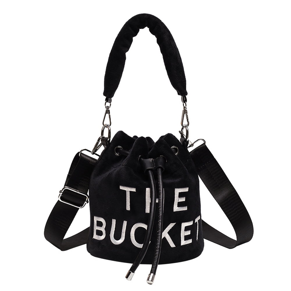 Bucket Bags for Women, Mini Bucket Bag Purses Soft Plush Crossbody