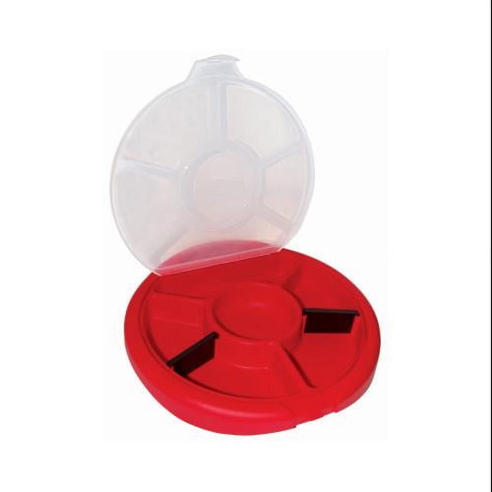 Bucket Boss Red Plastic 6-Compartment Bucket Seat Organizer