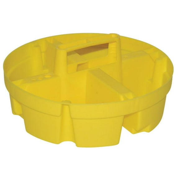 Bucket Boss 15051 Plastic Bucket Stacker with Handle, 5 Gallon, Yellow