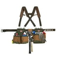 thumbnail image 1 of Bucket Boss Airlift 2 Tool Bag Tool Belt with Suspenders, in Brown, 50100, 1 of 3