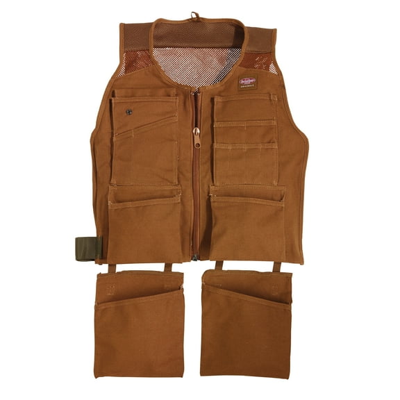 Bucket Boss Canvas SuperVest Small/Medium Work Apron, in Brown, 80400