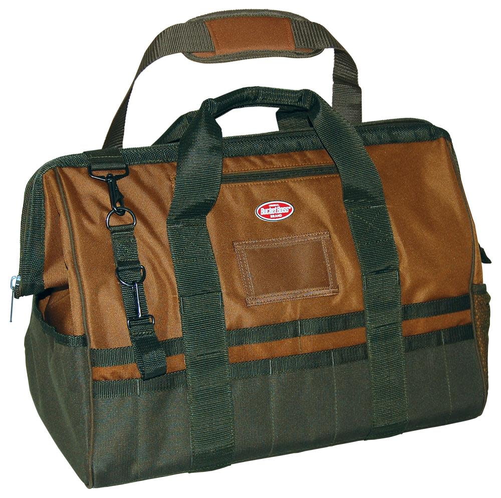 Bucket Boss Gatemouth 12 Tool Bag in BROWN. 60012