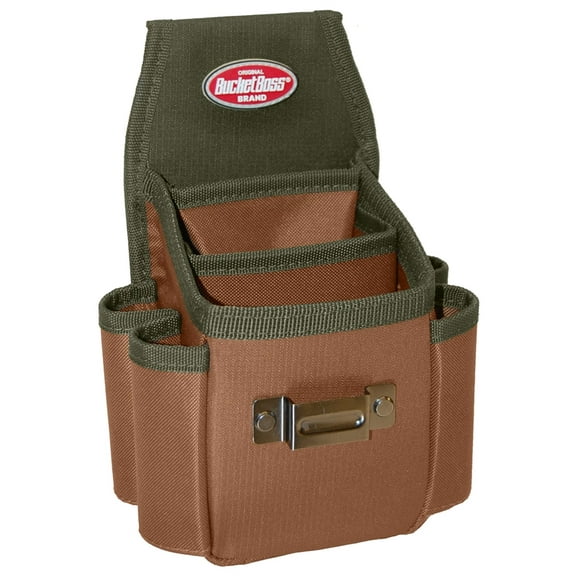 Bucket Boss Tool Pouch, Tool Pouch, Green, Polyester, 3 Pockets 54175