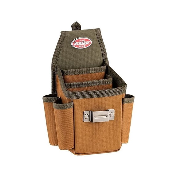 Bucket Boss Tool Pouch, Tool Pouch, Green, Polyester, 3 Pockets 54175