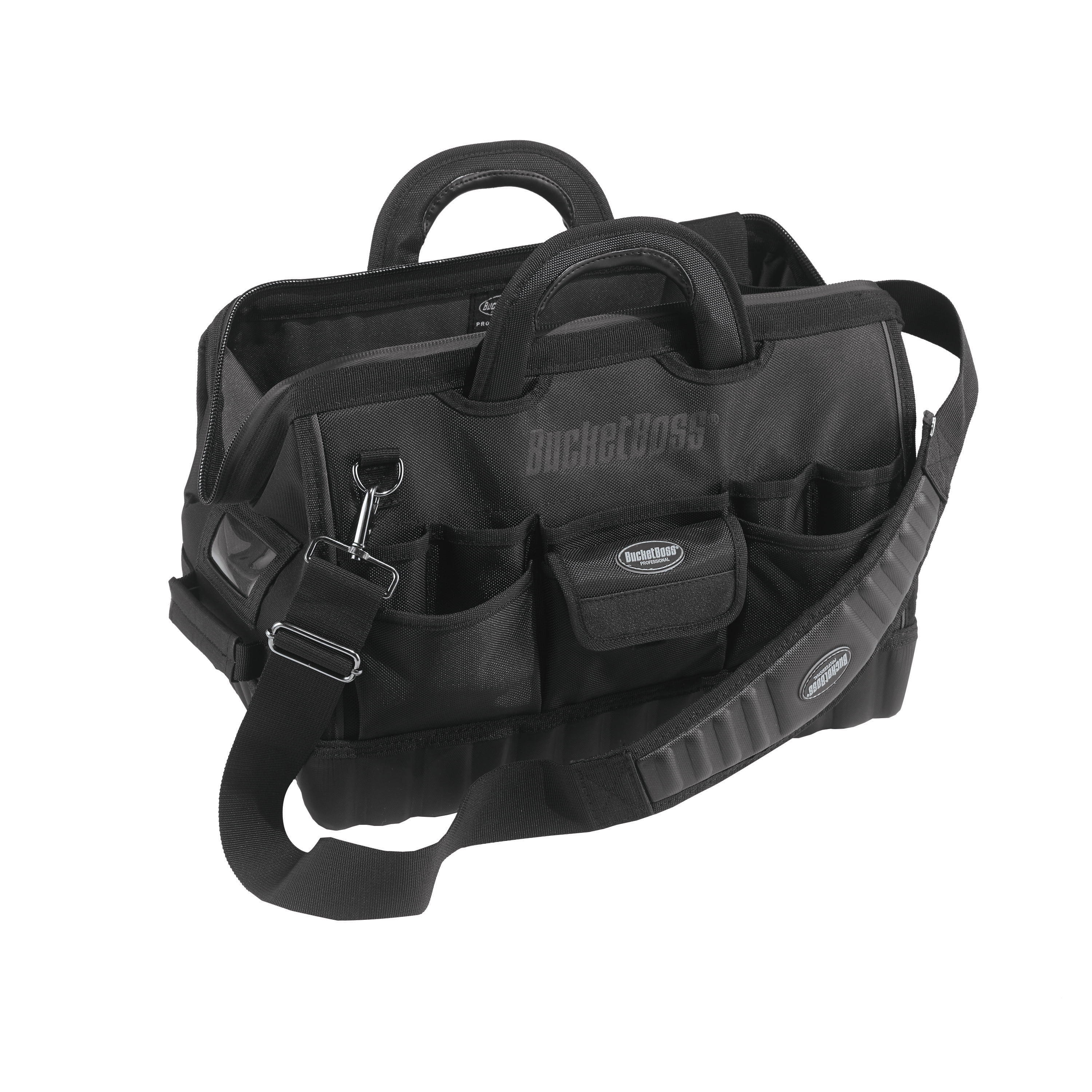 Bucket Boss Pro Gatemouth 18 in. Tool Bag, in Black, 64018 