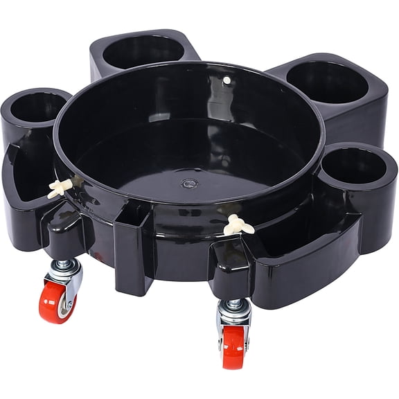 Bucket Dolly 5 Gallon Rolling Bucket Dolly with 5 Rolling Swivel Casters,Removable Bucket Dolly for Car Wash Professional Detailing for Car Washing Detailing Smoother Maneuvering 2pcs set,