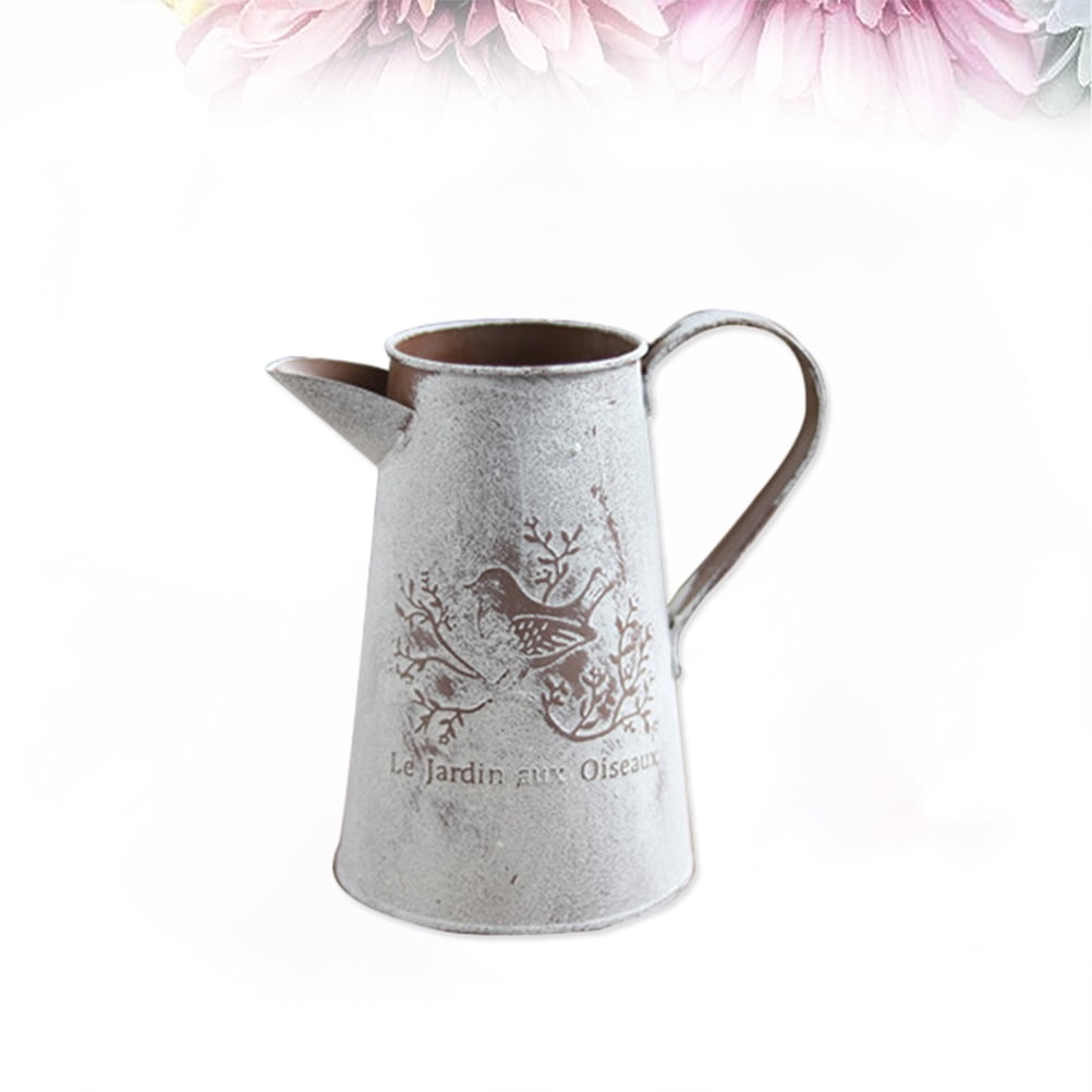 Galvanized Vase - Silver Metal Vase Pitcher with Handle 12 Tall, Decor for  Home - On Sale - Bed Bath & Beyond - 31768057