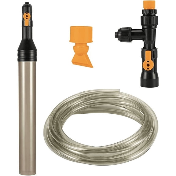 Bucket-Free Aquarium Water Change Kit Fish Tank Auto Siphon Pump Gravel Cleaner Vacuum Tube with Long Hose Water Changer Maintenance Tool 25-FEET