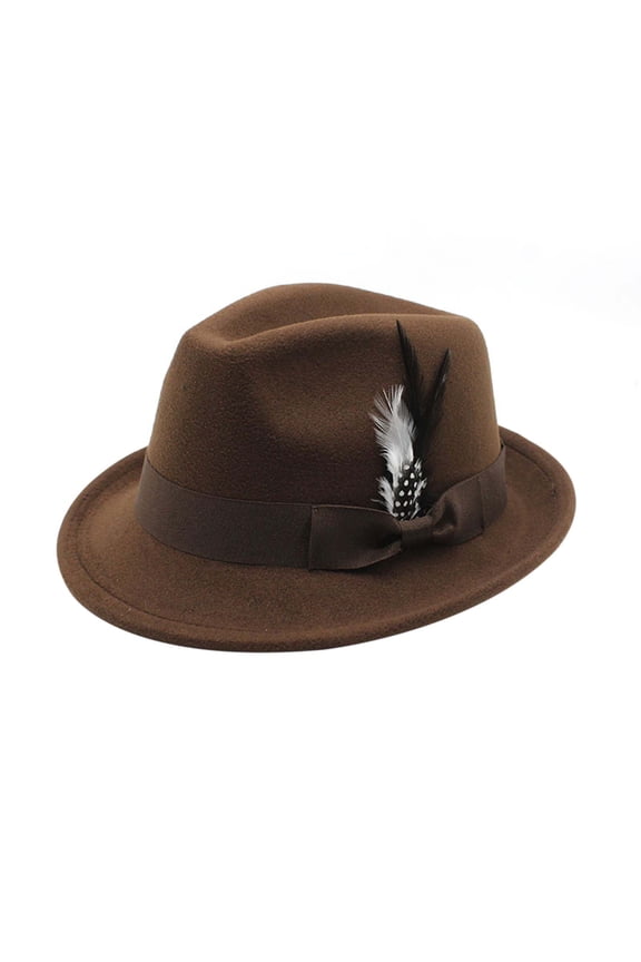 Bucket Hat 1 Traditional German Hat Fedora with for Oktoberfest Parties and Outdoor Events Brown