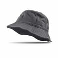 thumbnail image 1 of Bucket Hat 100% Cotton Packable Summer Travel Cap Sun hat for Men and Women Charcoal L/XL, 1 of 3