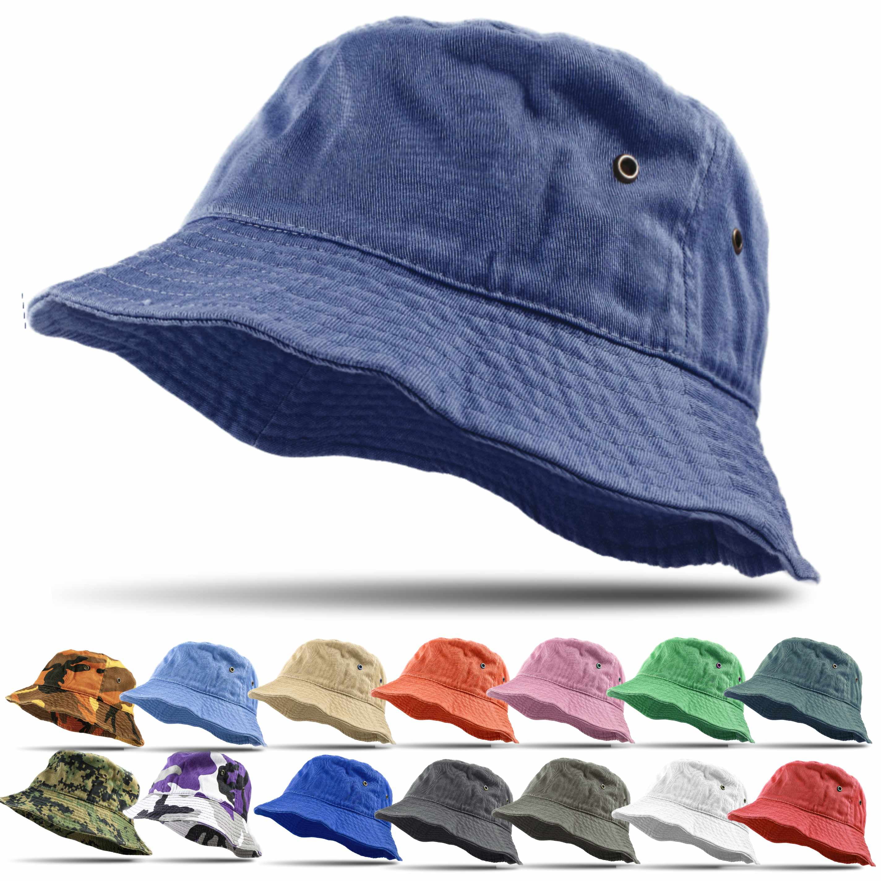 Classic Cotton Wide Brim Bucket Hat with Adjustable String Unisex Sun Hat Lightweight Outdoor Travel Walmart