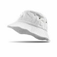 thumbnail image 1 of Bucket Hat 100% Cotton Packable Summer Travel Cap Sun hat for Men and Women White L/XL, 1 of 3
