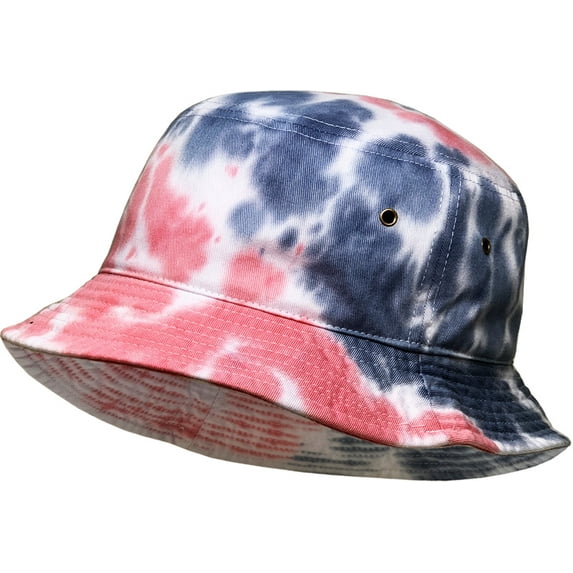 Bucket Hat Boonie Tie Dye Tiedye Hunting Fishing Outdoor Summer Cap Unisex 100% Cotton 2 Sizes