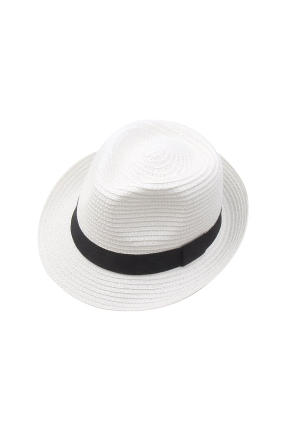 Bucket Hat Breathable Adult Unisex Fashion screen Straw Cap Beach Casual Fisherman Sun Protection Summer Hats White