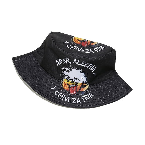 Bucket Hat Casual Beer Print Headwear Sunshade German Fisherman Hat