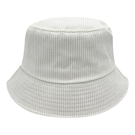 ZQUUVOU Bucket Hat Cotton Fishing Visor Men Sun Hunting Cotton Summer Camping White