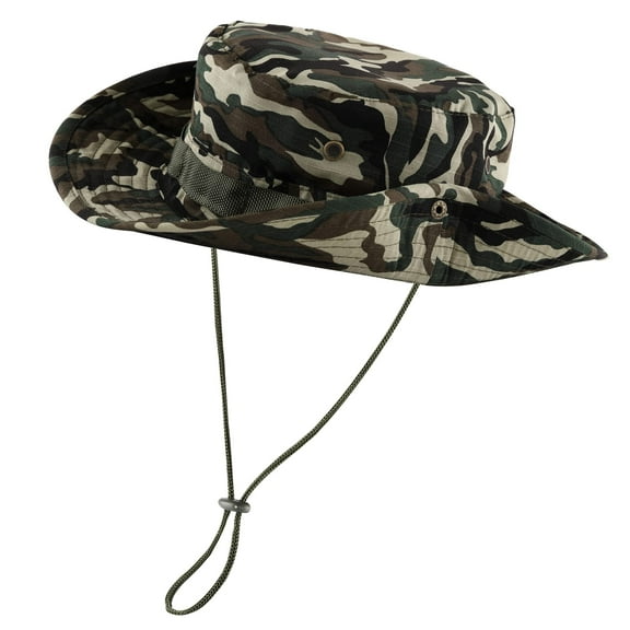 Bucket Hat Cowboy Hat Wide Brim Caps Fishing with Adjustable Strap Army,One Size