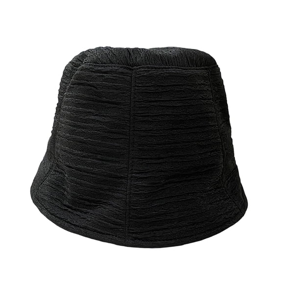 Bucket Hat Foldable Packable Solid Color Short Brim Flat Dome Thin Pleated Fishing Hat Beach Cap for Women