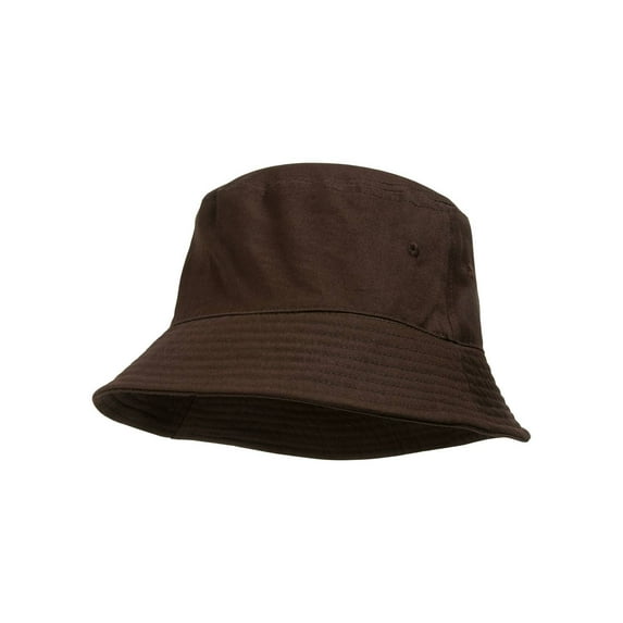 Bucket Hat For Men Women - Cotton Packable Fishing Cap, Brown L/XL