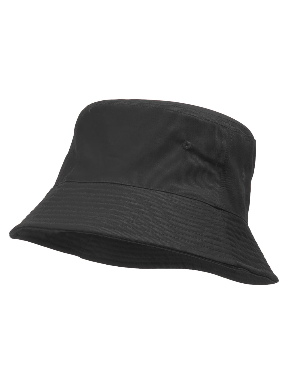 Bucket Hat For Men Women - Cotton Packable Fishing Cap, Black S/M 