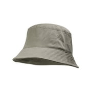 Bucket Hat For Men Women - Cotton Packable Fishing Cap, Grey L/XL