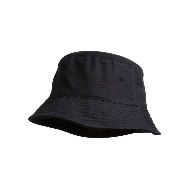 Bucket Hat For Men Women - Cotton Packable Fishing Cap, Navy L/XL