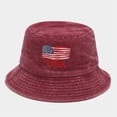 thumbnail image 1 of Bucket Hat For Women Men Summer Amarican Flag Printed Beach Fishing Hat Sun Hat Outdoor Unisex, 1 of 7