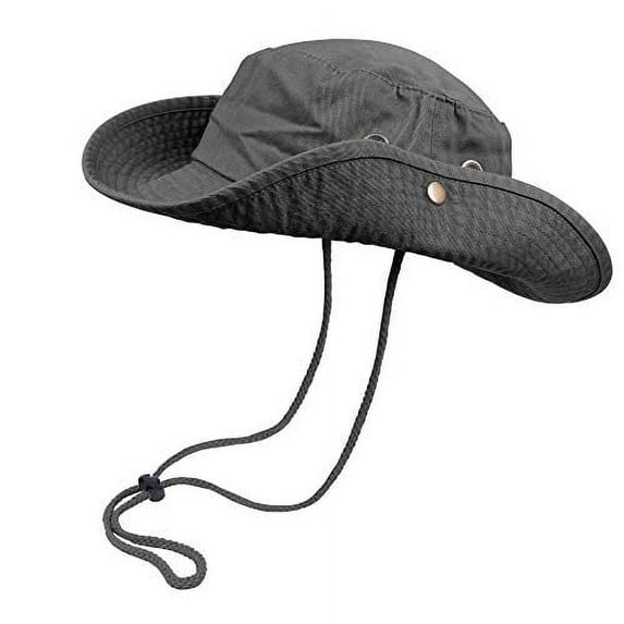 TZ Promise Classic Cotton Wide Brim Bucket Hat with Adjustable String Unisex Sun Hat Lightweight Outdoor Travel