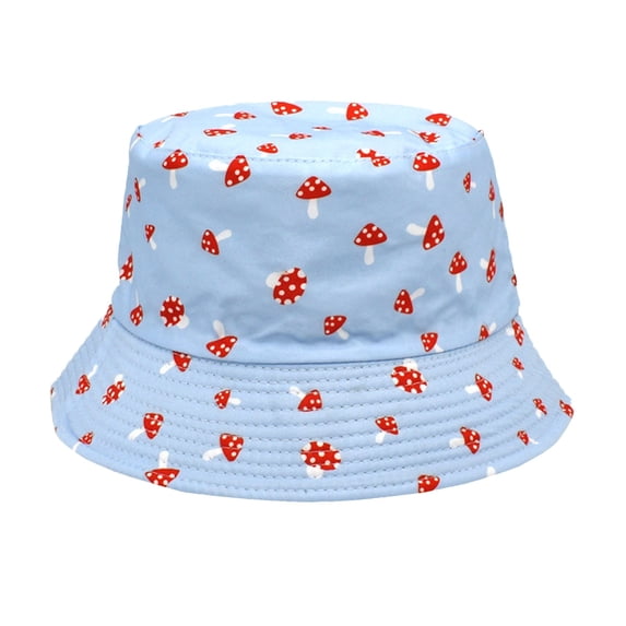 Bucket Hat Lightweight Sun Protection Mushroom Print Fishermans Mens ...