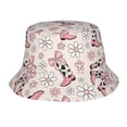 thumbnail image 1 of Bucket Hat for Men Women, Retro cowgirl boots flower pink Breathable Sun Hat Summer Beach Hats, Fun Womens Mens Bucket Hat for Travel Outdoor Vacation Fishing Hiking Sports, 1 of 6