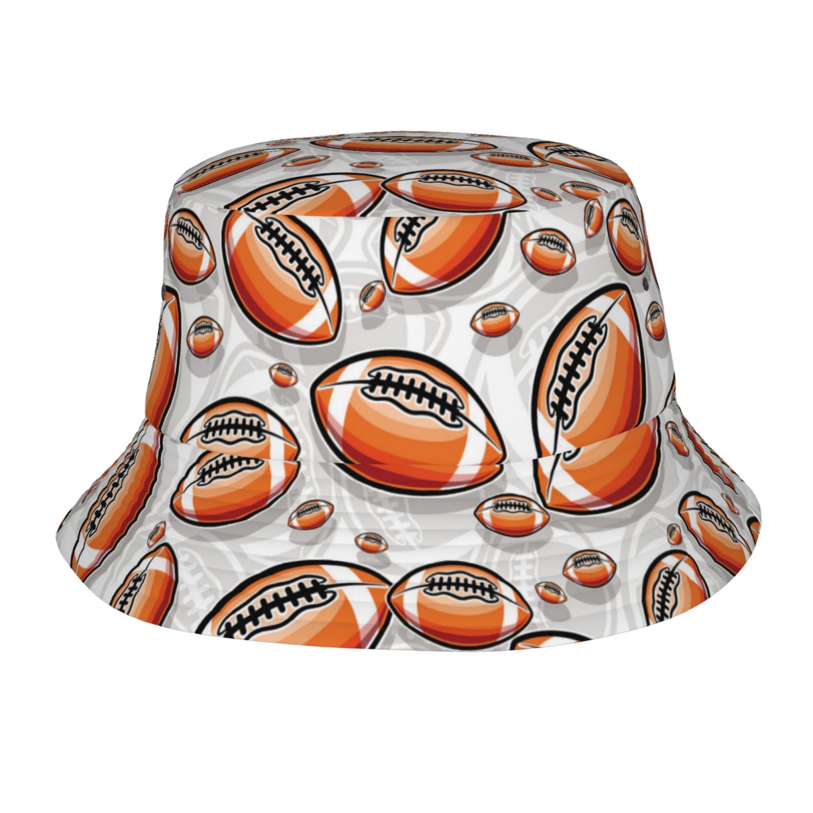 Bucket Hat for Men Women, Rugby American football grey Breathable Sun ...
