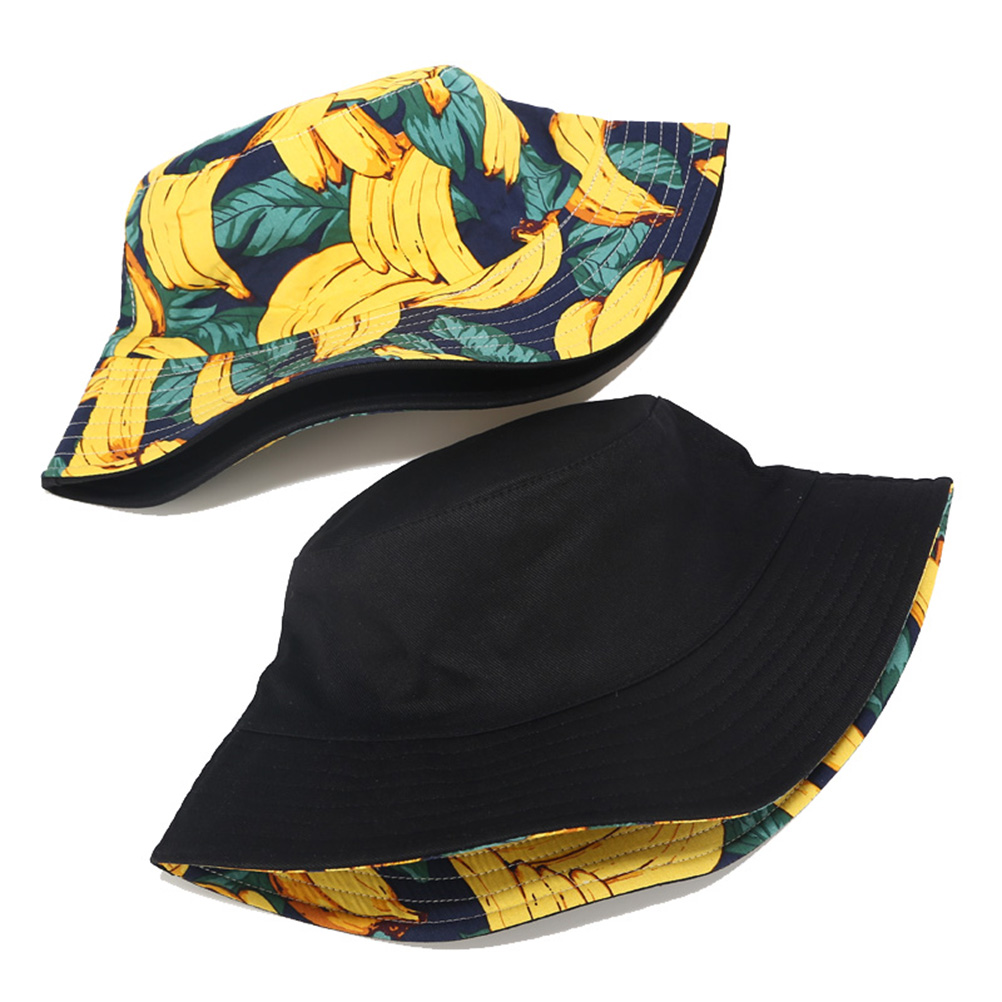 Bucket Hat Printing Fruit Fishing Hat Banana Bucket Hat Fashion Simple