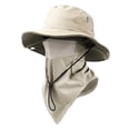thumbnail image 1 of Bucket Hat Sun Protection, Outdoor Fishing Hat, 6-in-1 Detachable Face Mask and Neck Flap, Lightweight Breathable Windproof Quick-Dry Hat, 1 of 9